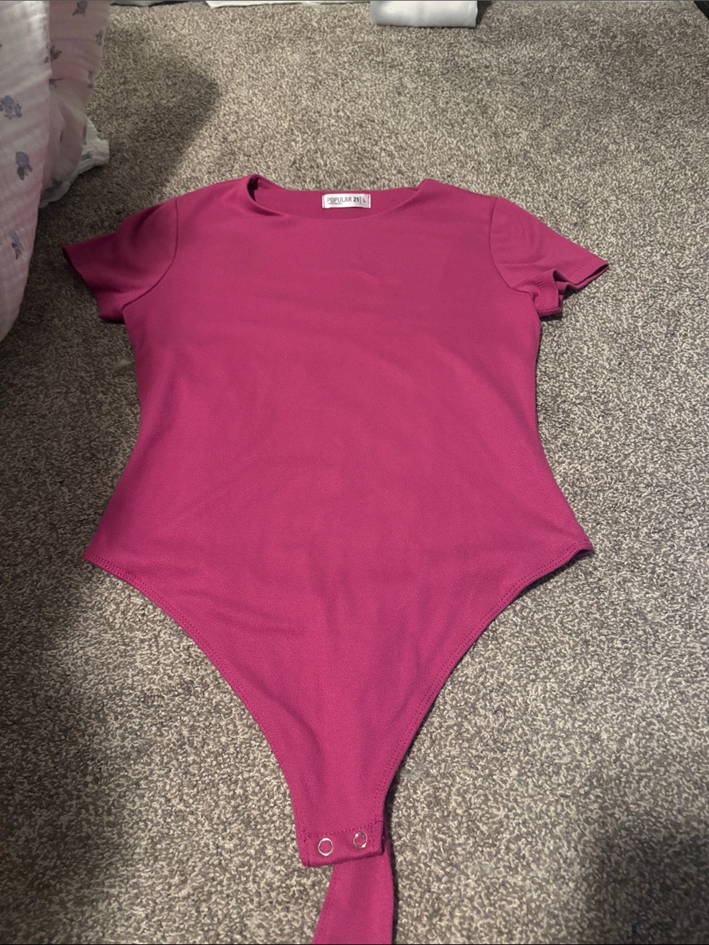 Womens Fuchsia Short-Sleeve bodysuit